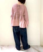 リネンギンガムチェック　2wayブラウス